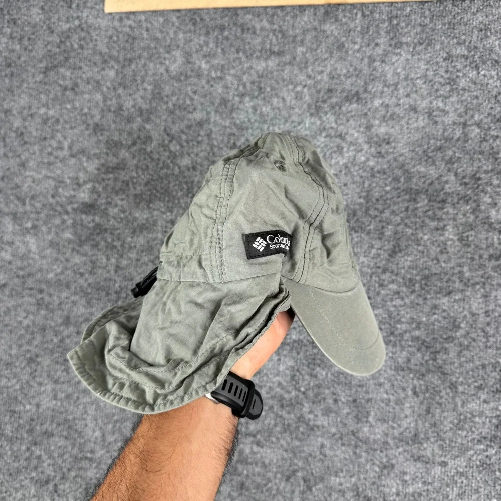 Columbia Sun Hat Kids Size OS Sage Green Neck Flap Adjustable Outdoor Hiking Cap